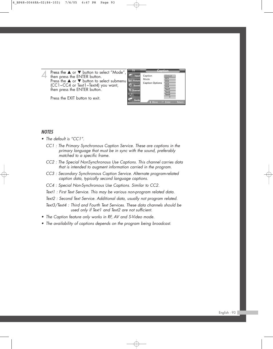 Samsung HL-R5687W User Manual | Page 93 / 104