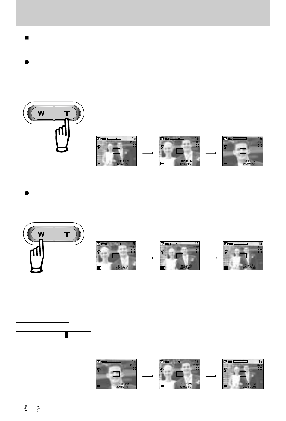 Zoom w/ t button | Samsung Digimax U-CA5 User Manual | Page 28 / 136