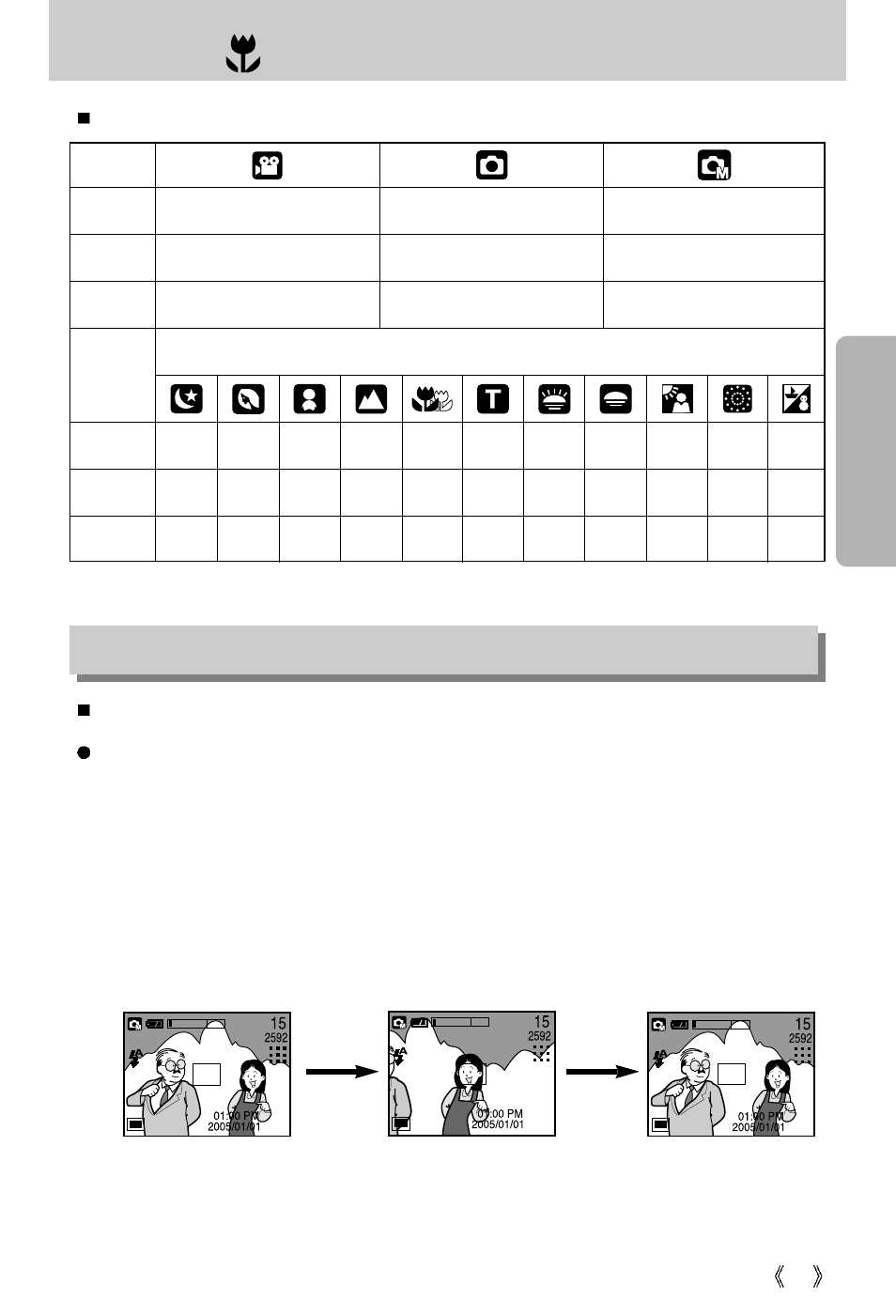 Macro( ) / down button (focusing), Focus lock | Samsung Digimax U-CA5 User Manual | Page 31 / 136