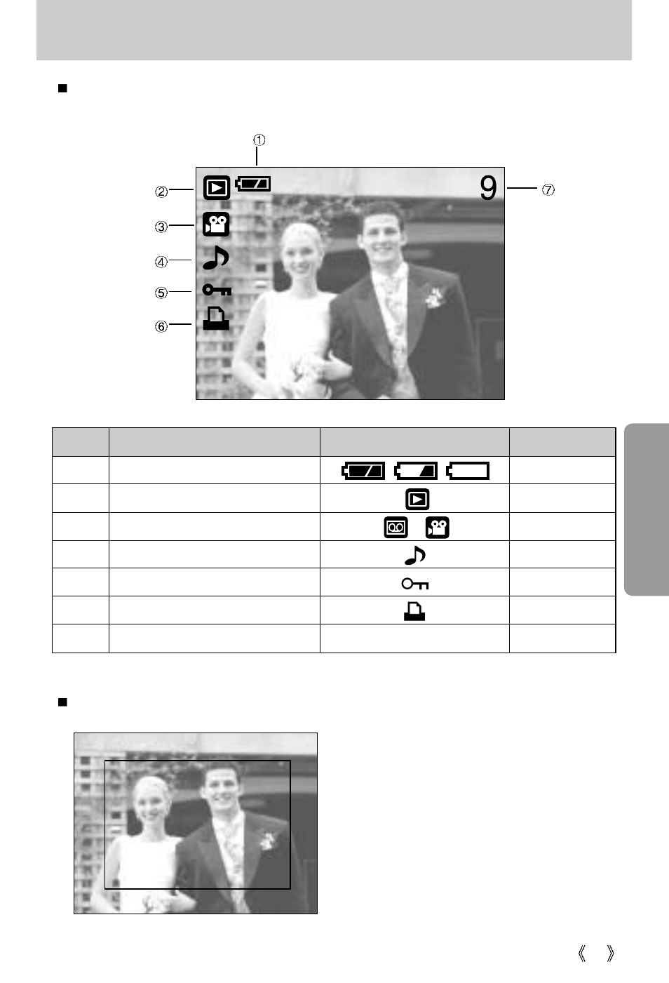 Lcd monitor indicator | Samsung Digimax U-CA5 User Manual | Page 59 / 136