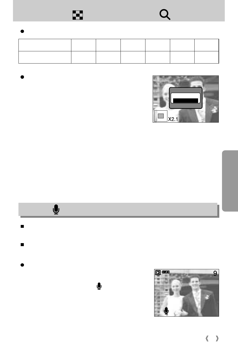 Thumbnail( ) / enlargement( ) button | Samsung Digimax U-CA5 User Manual | Page 61 / 136