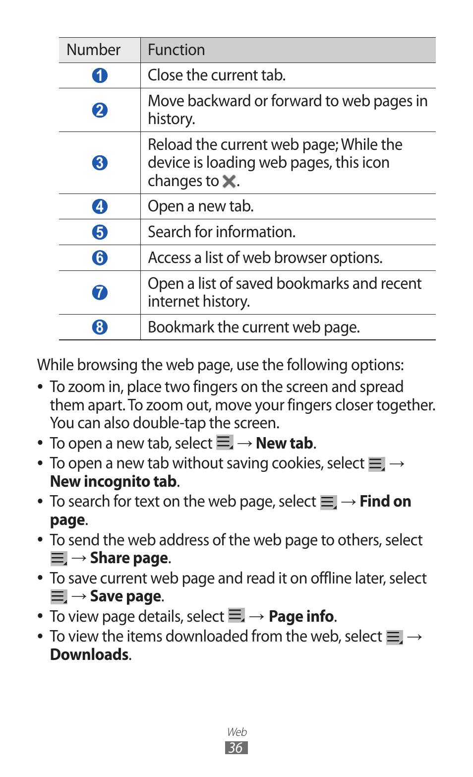 Samsung GT-P7300 User Manual | Page 36 / 133