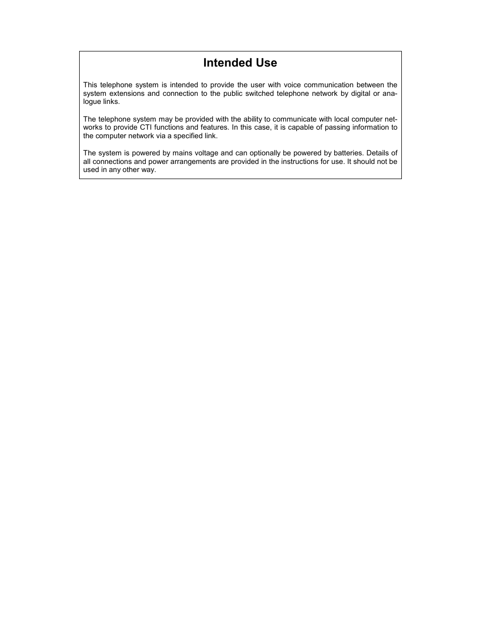 Intended use | Samsung DCS-408i User Manual | Page 5 / 41