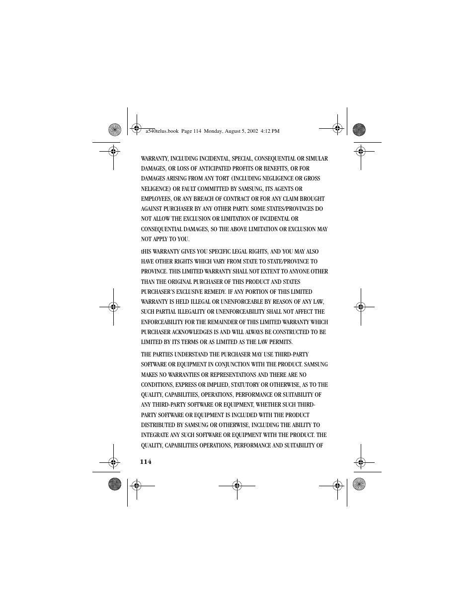 Samsung SPH-A540 User Manual | Page 114 / 124