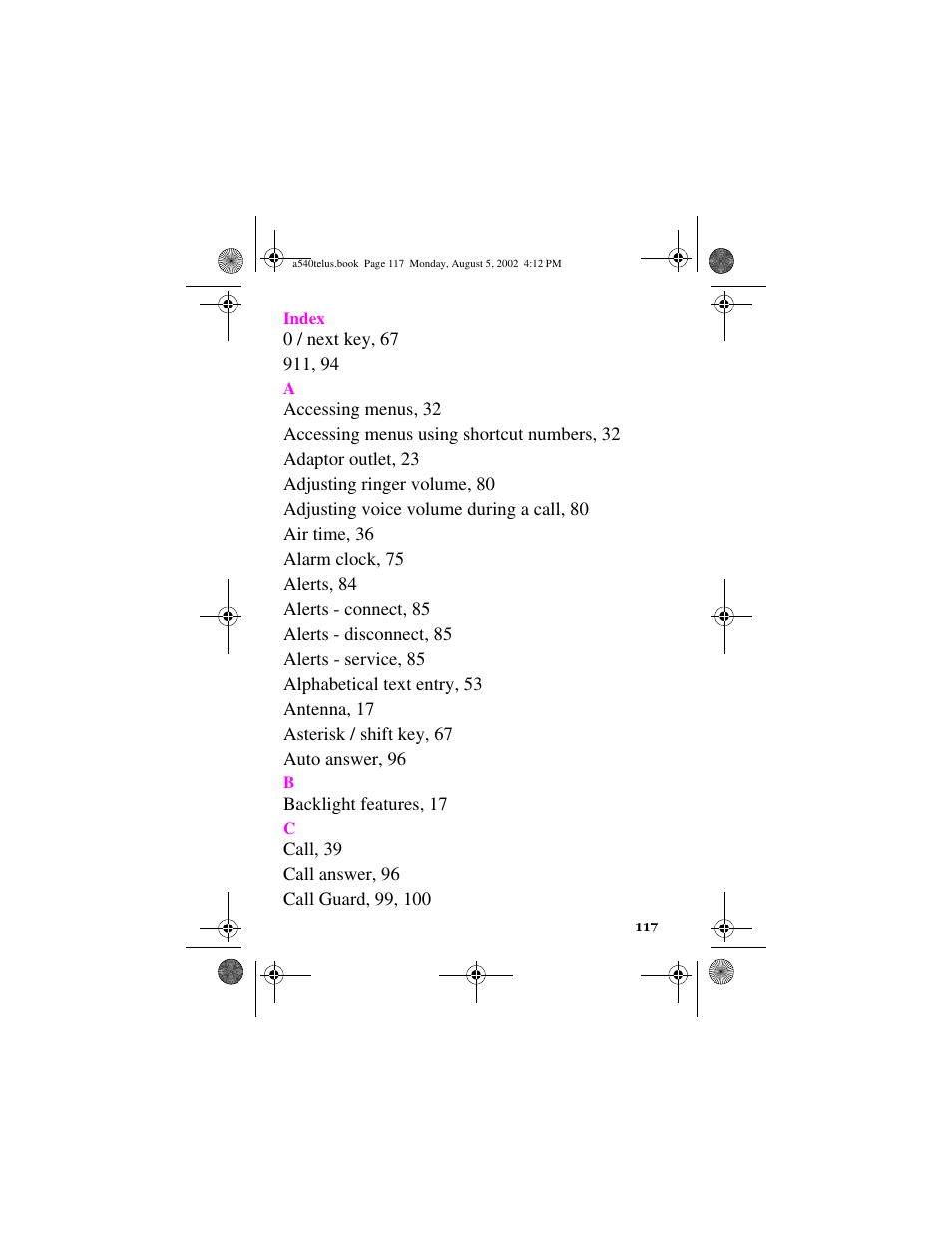 Samsung SPH-A540 User Manual | Page 117 / 124