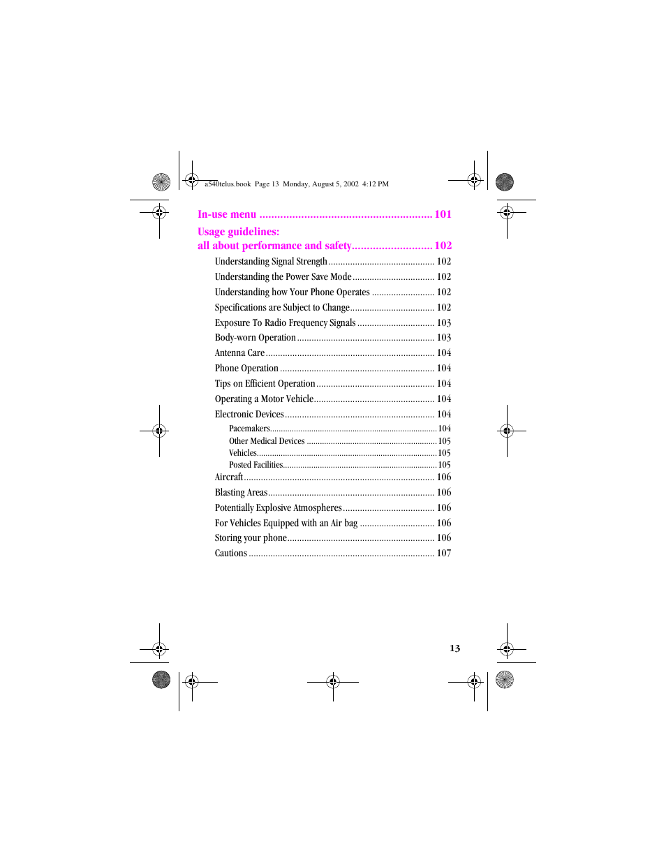 Samsung SPH-A540 User Manual | Page 13 / 124