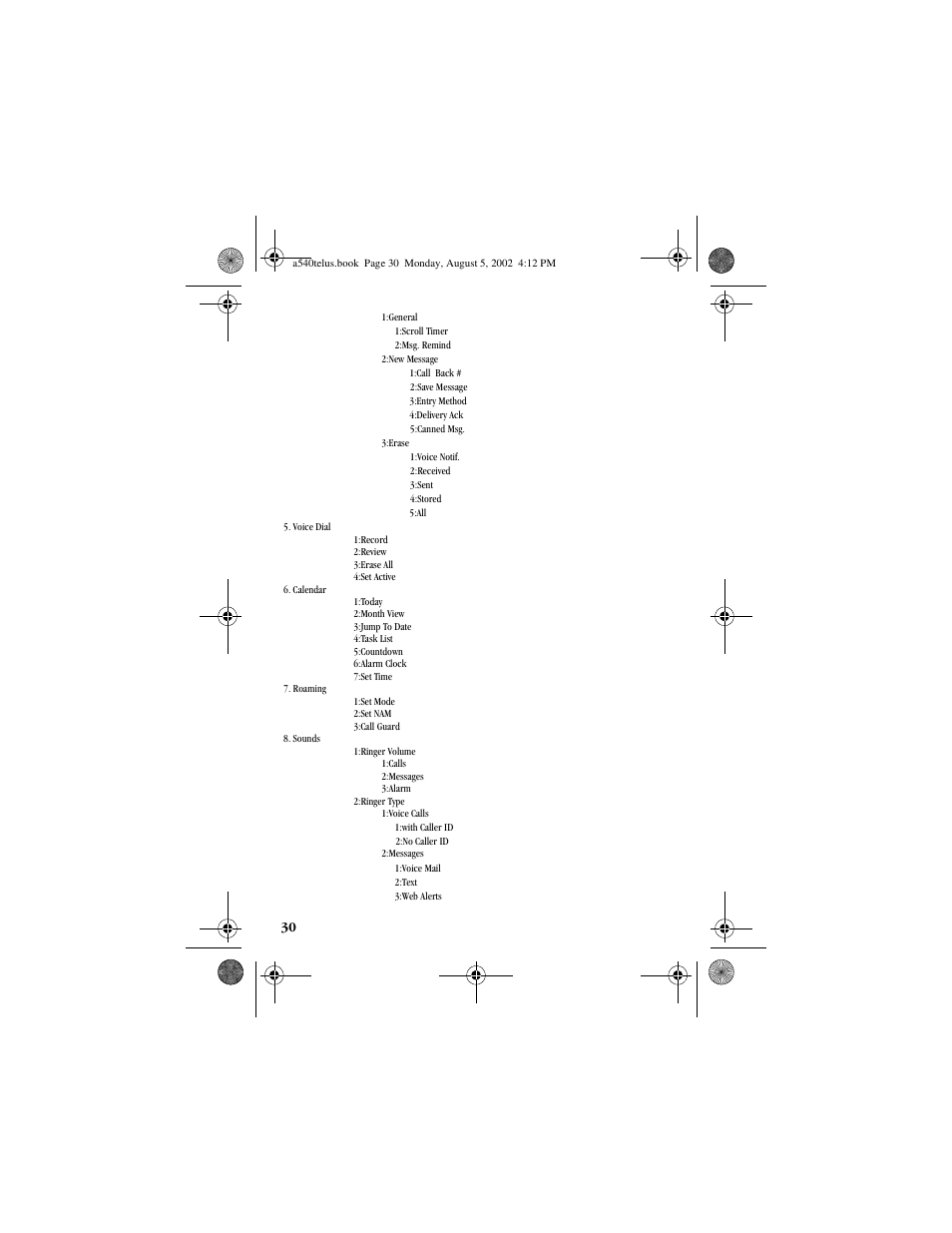 Samsung SPH-A540 User Manual | Page 30 / 124