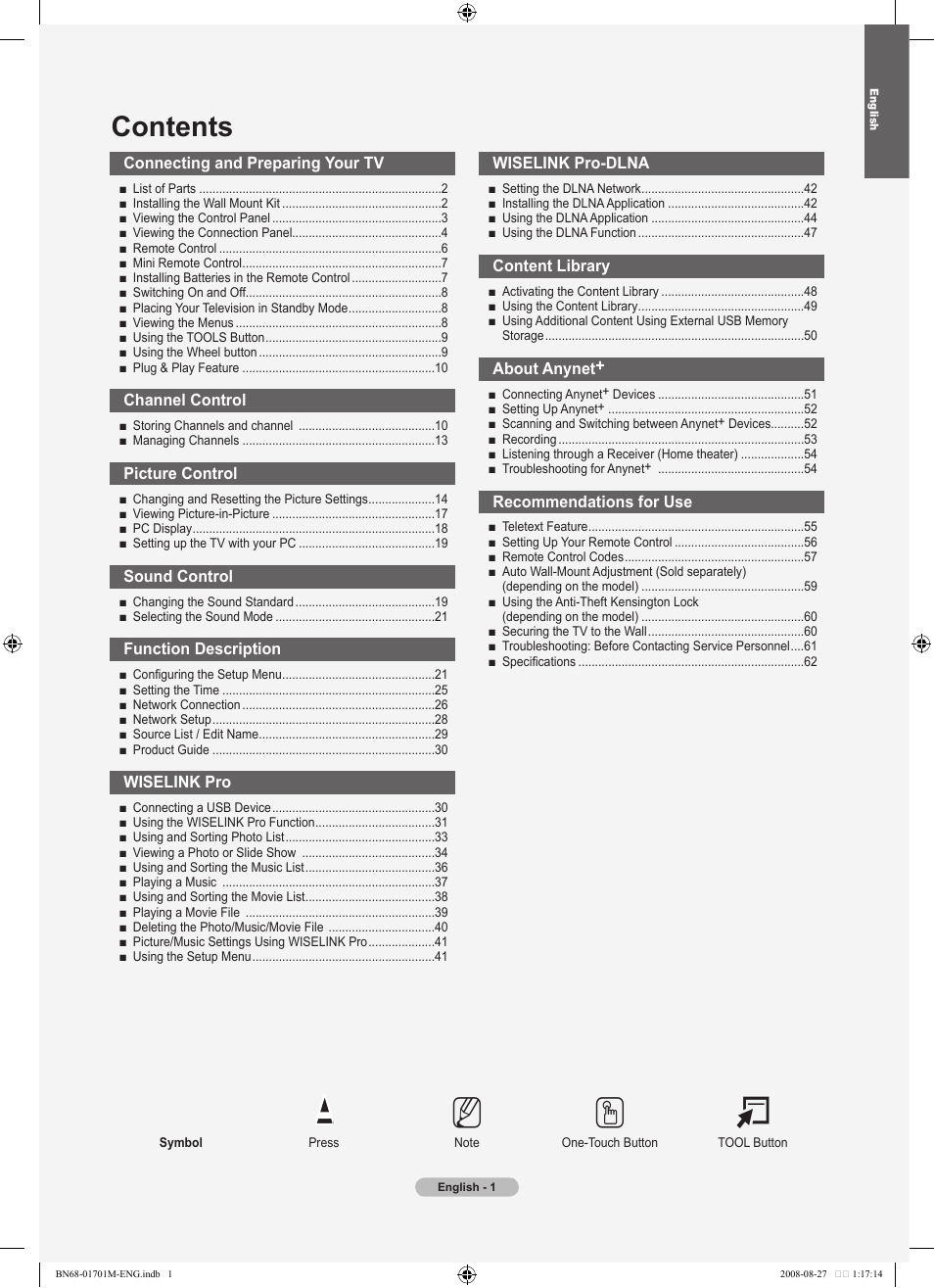 Samsung BN68-01701M-00 User Manual | Page 3 / 64