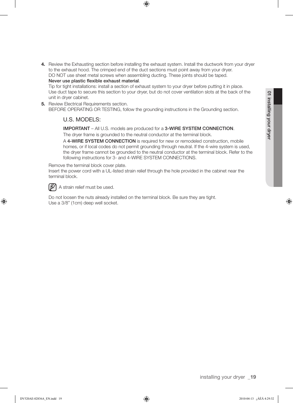 Samsung DV520AE* User Manual | Page 19 / 84