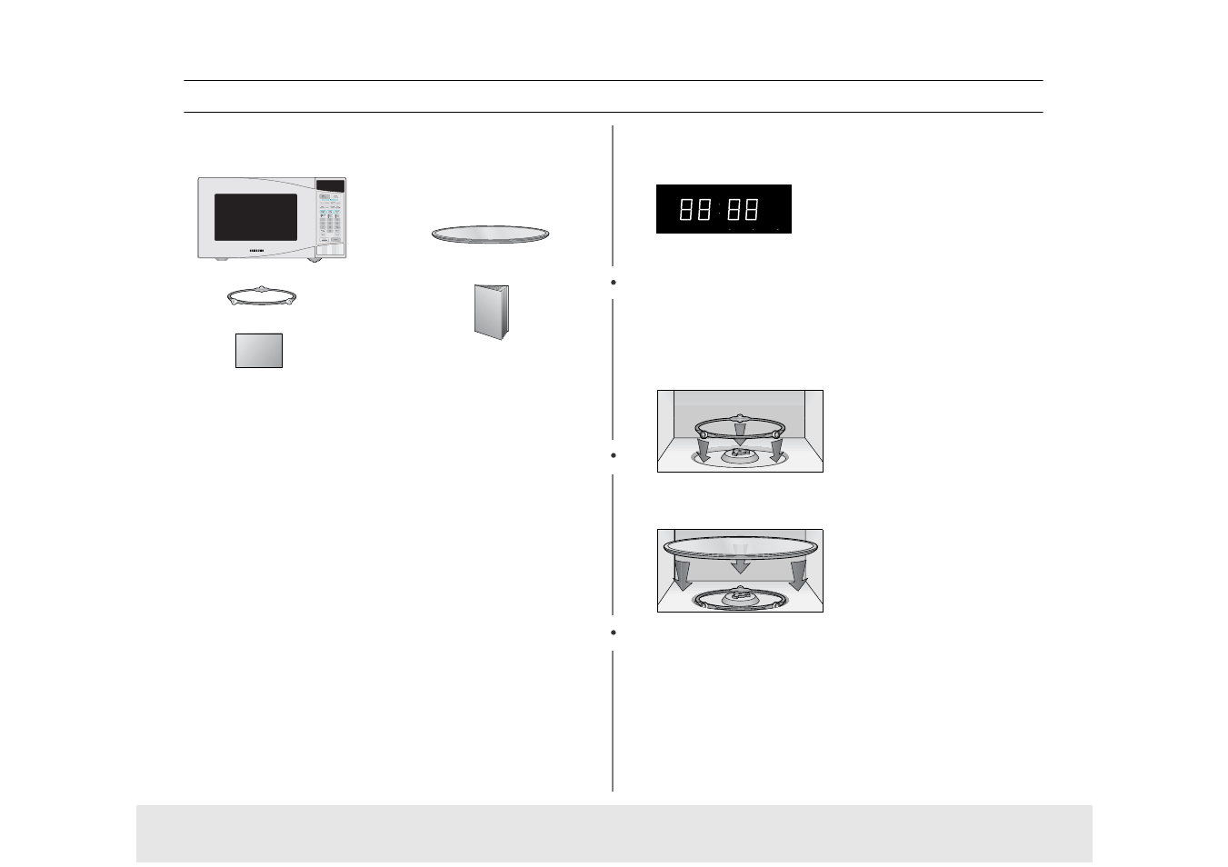 Your new microwave oven, Setting up your microwave oven | Samsung MW1040WC User Manual | Page 5 / 24