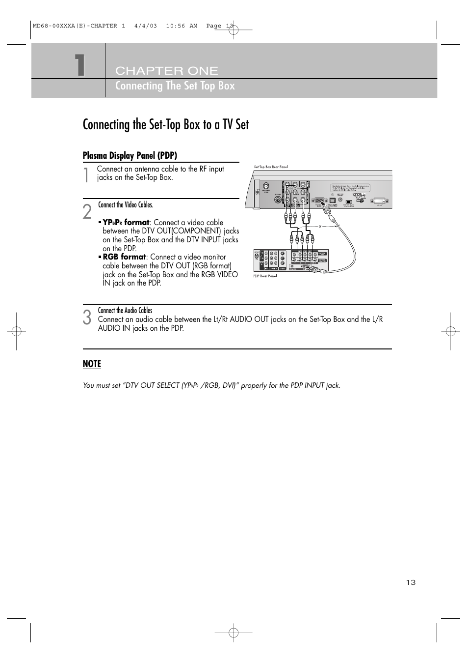 Connecting the set-top box to a tv set | Samsung SIR-T351 User Manual | Page 13 / 51