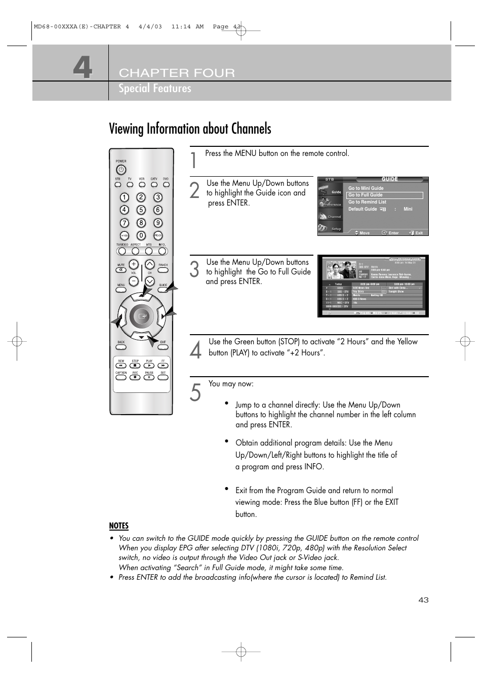 Viewing information about channels | Samsung SIR-T351 User Manual | Page 43 / 51