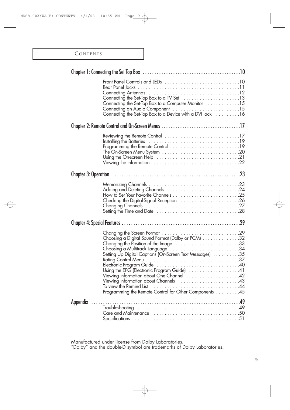 Samsung SIR-T351 User Manual | Page 9 / 51
