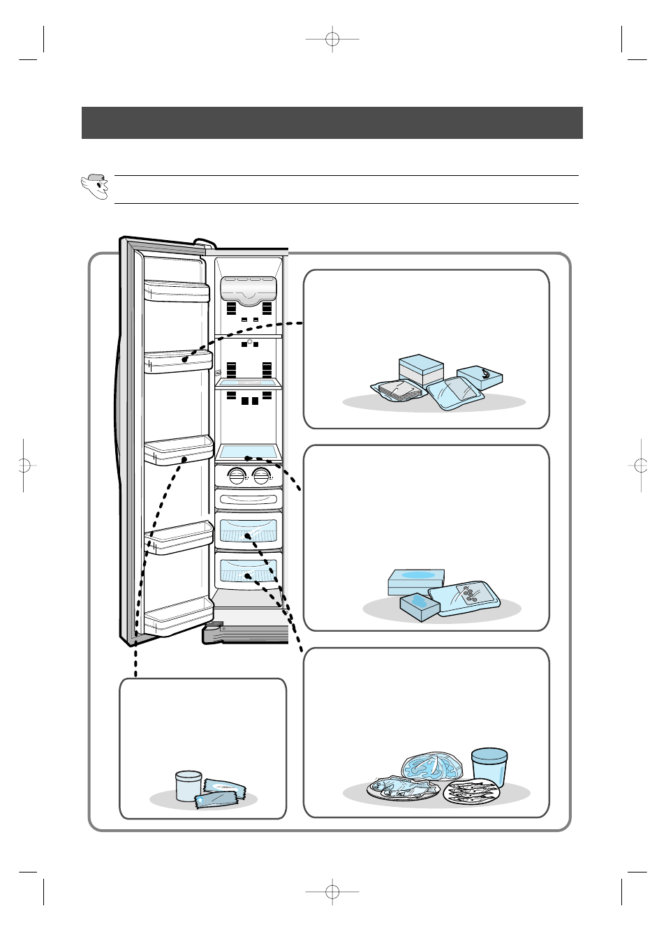 Food storage methods, Frozen food storage methods (nta, bta) | Samsung SR-S28NTA User Manual | Page 17 / 34