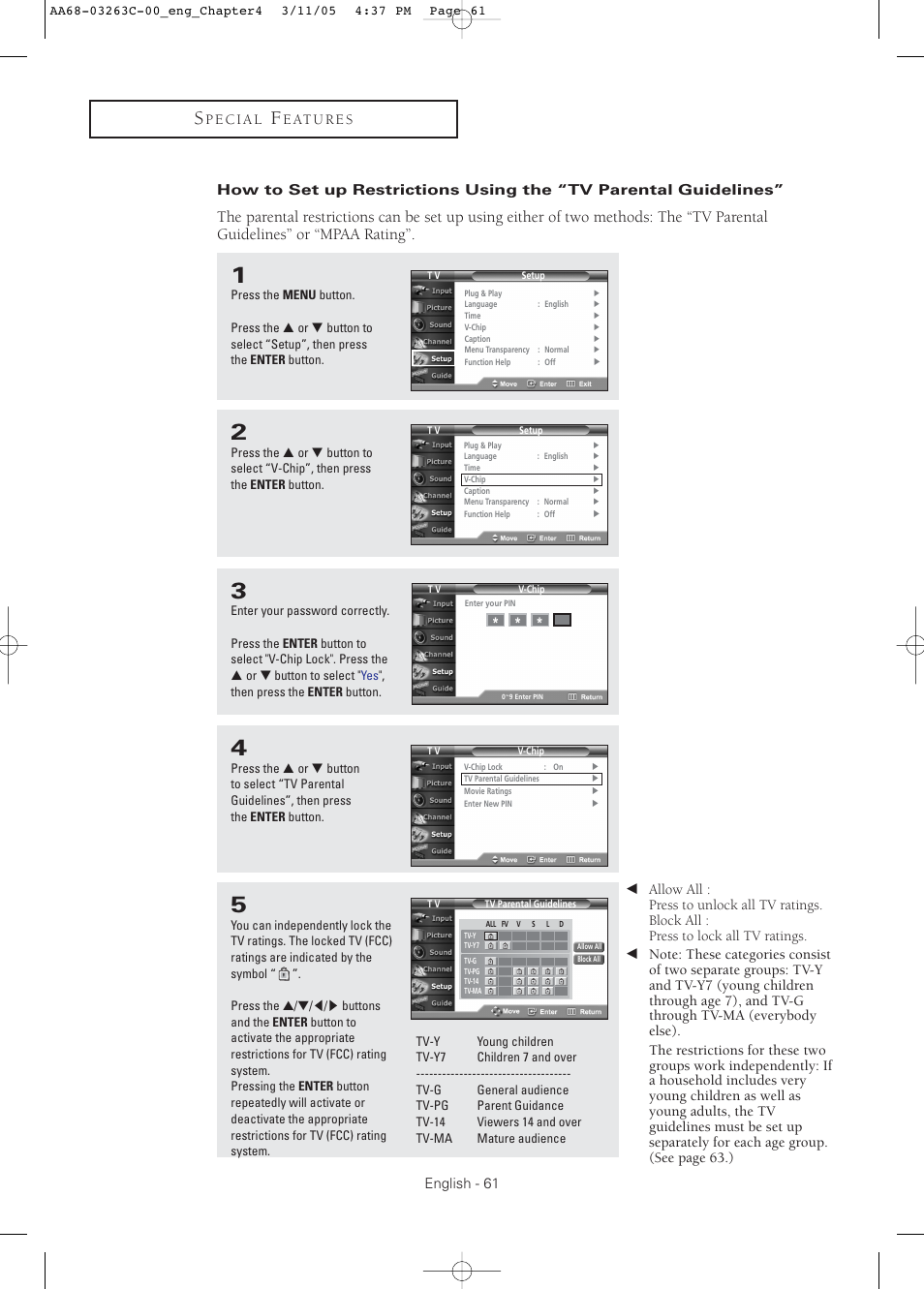 Samsung DynaFlat TX R3075WH User Manual | Page 61 / 80