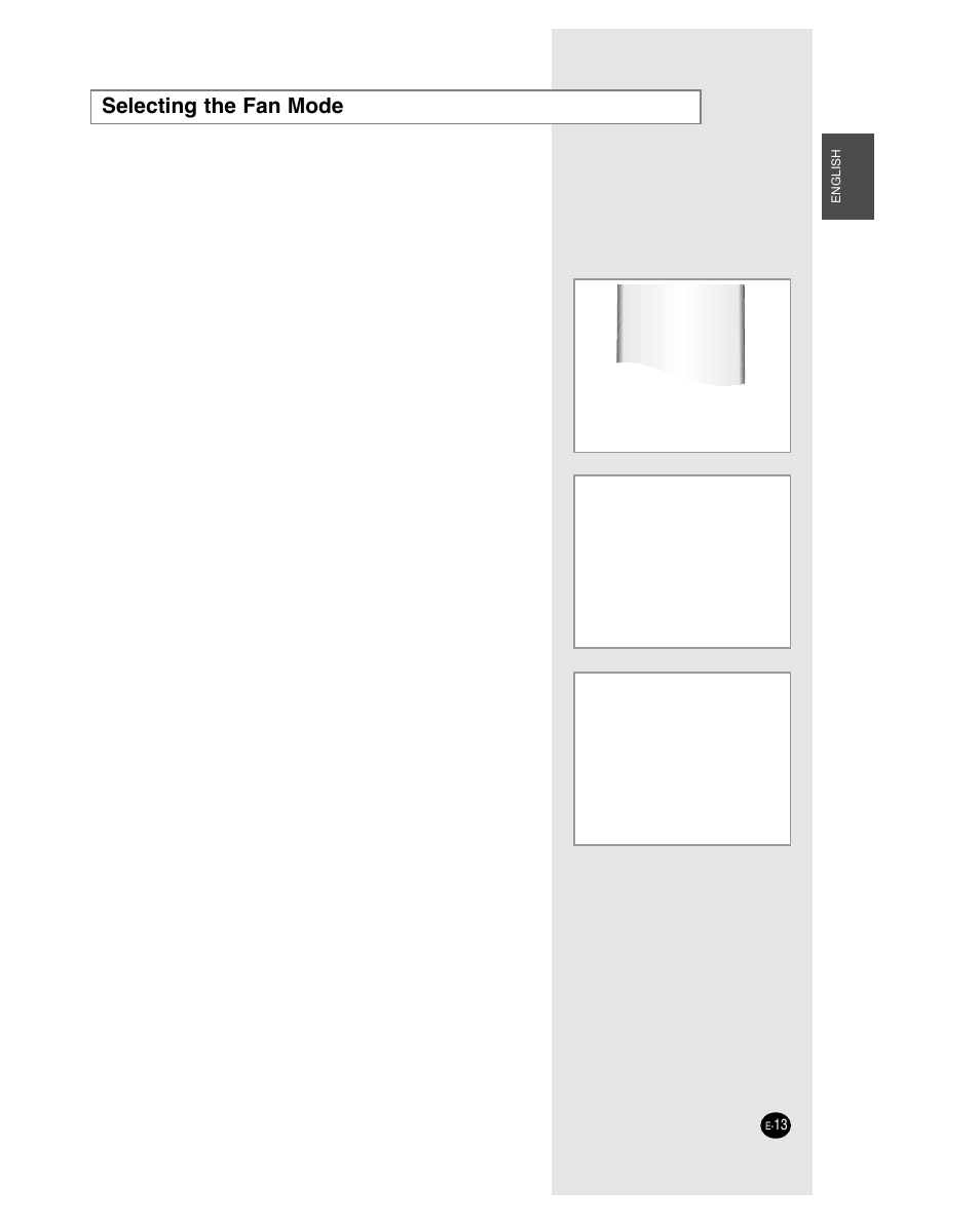 Selecting the fan mode | Samsung AQB18J6WC User Manual | Page 13 / 26