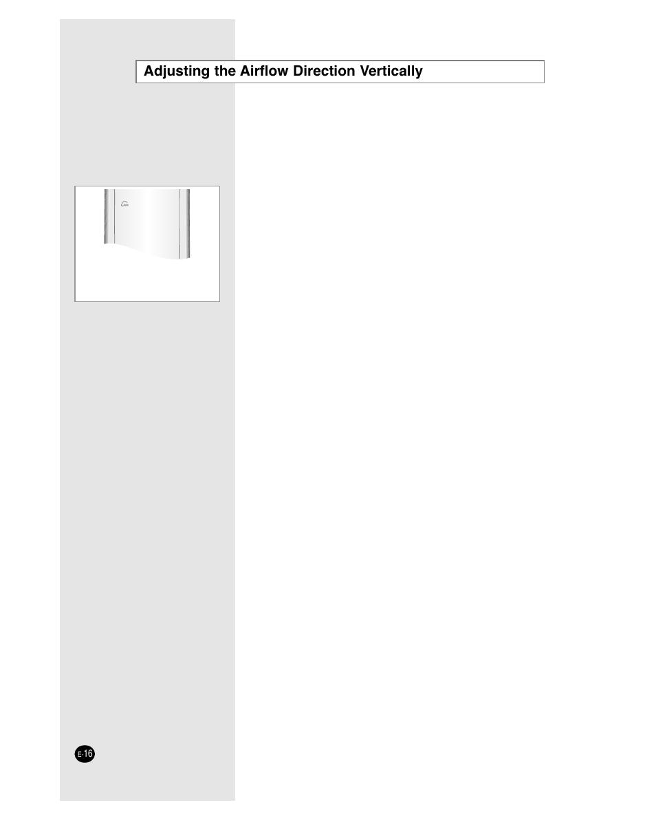 Adjusting the airflow direction vertically | Samsung AQB18J6WC User Manual | Page 16 / 26