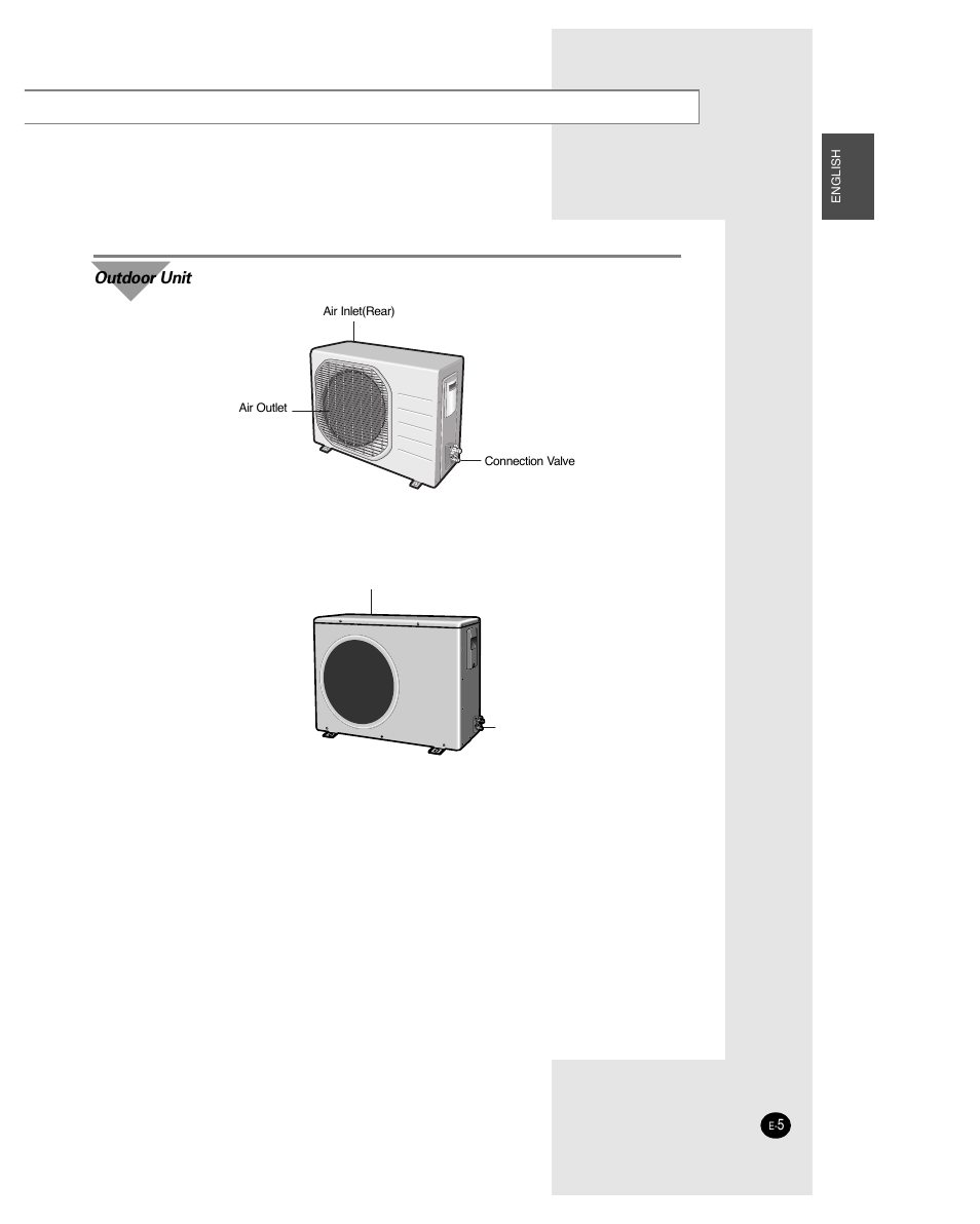 Outdoor unit | Samsung AQB18J6WC User Manual | Page 5 / 26