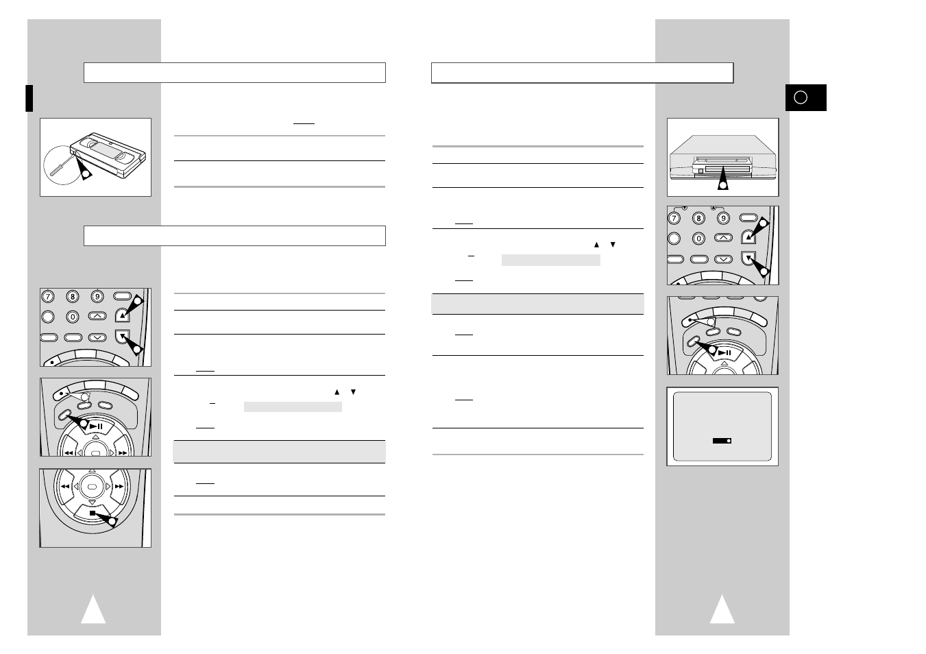 Recording a programme with automatic stop, Recording a programme immediately, Protecting a recorded cassette | Samsung SV-6332X User Manual | Page 14 / 24