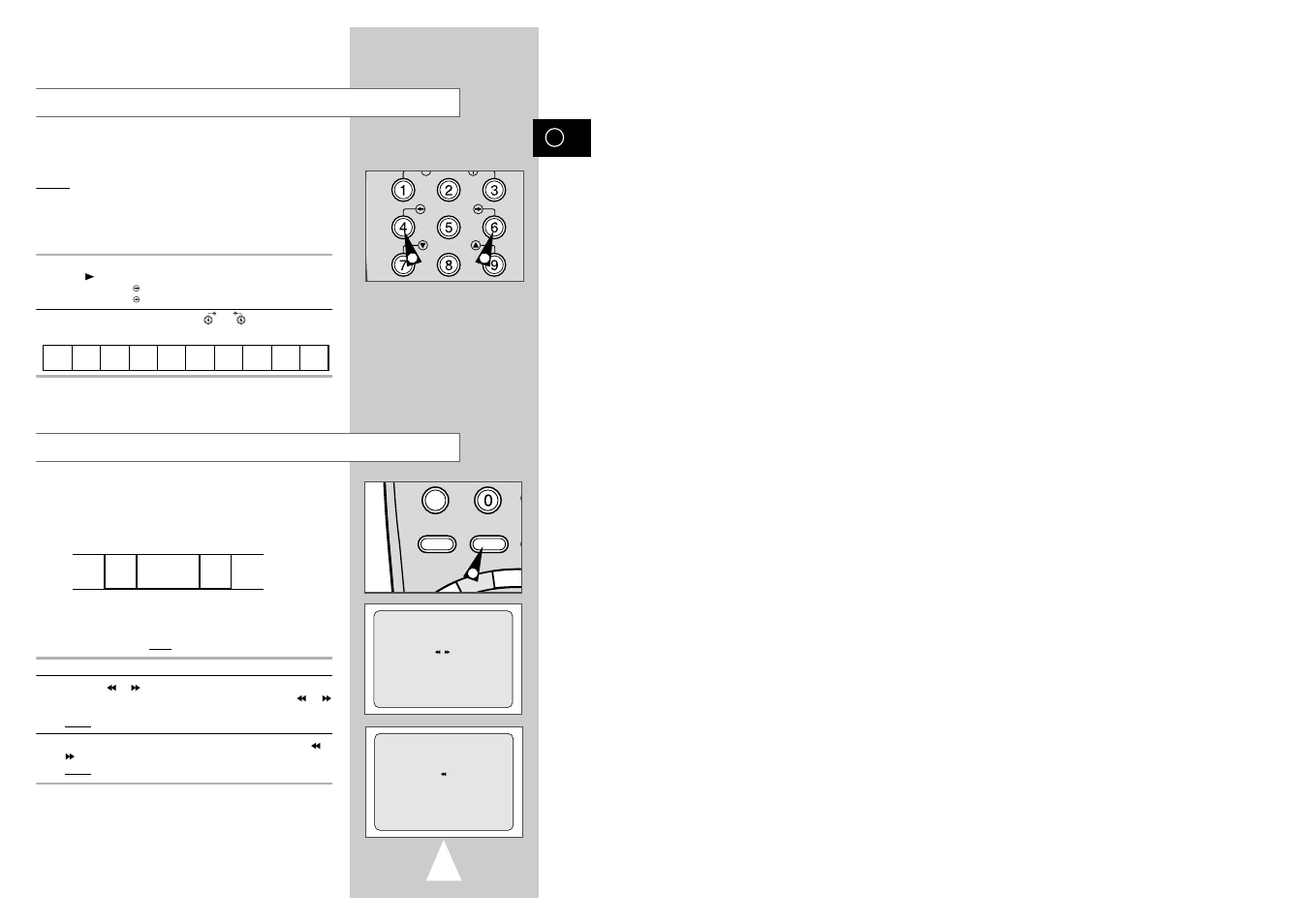 Playing a sequence at variable speeds, Searching for a specific sequence | Samsung SV-6332X User Manual | Page 20 / 24