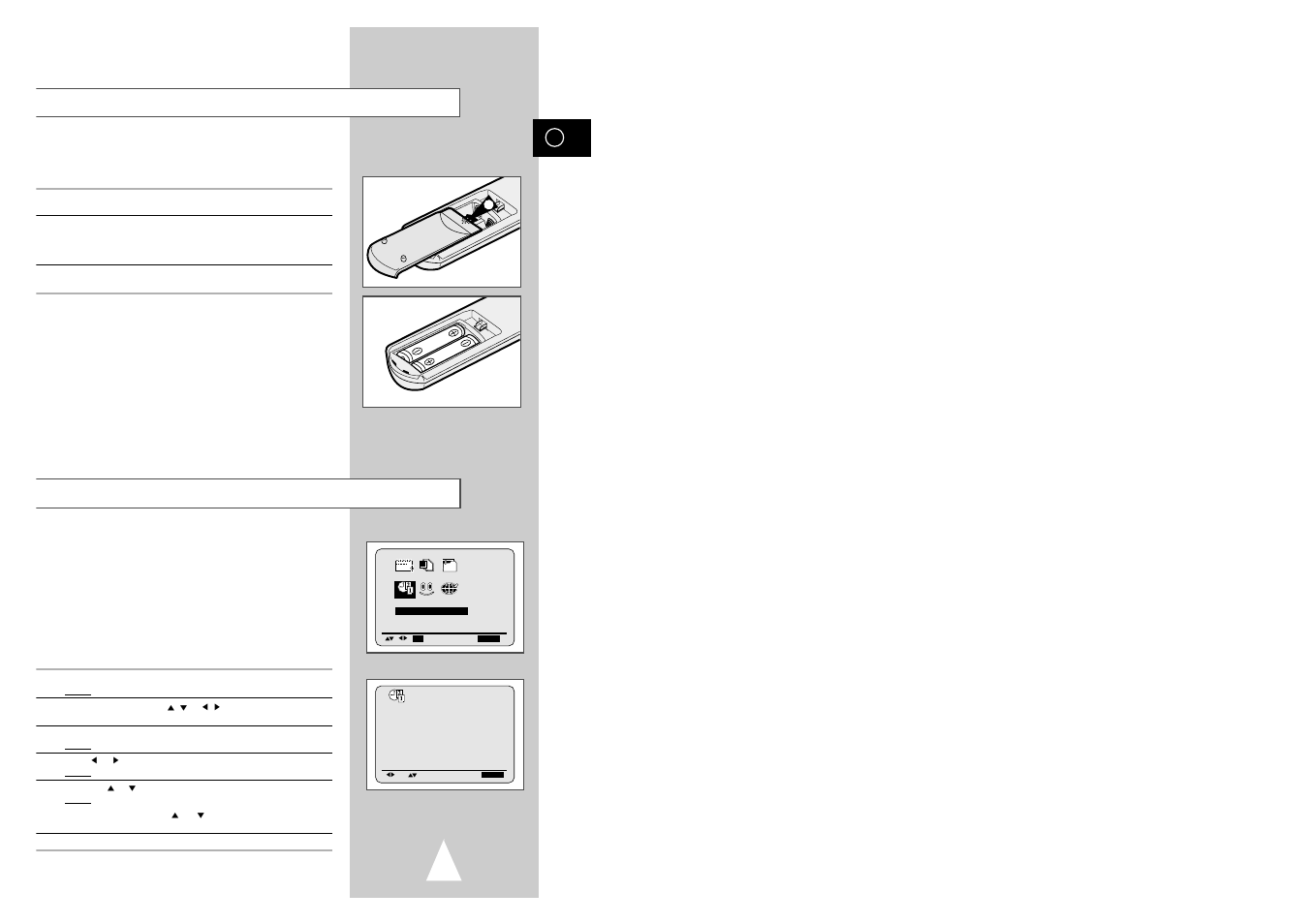 Setting the date and time, Inserting batteries in the remote control | Samsung SV-6332X User Manual | Page 9 / 24