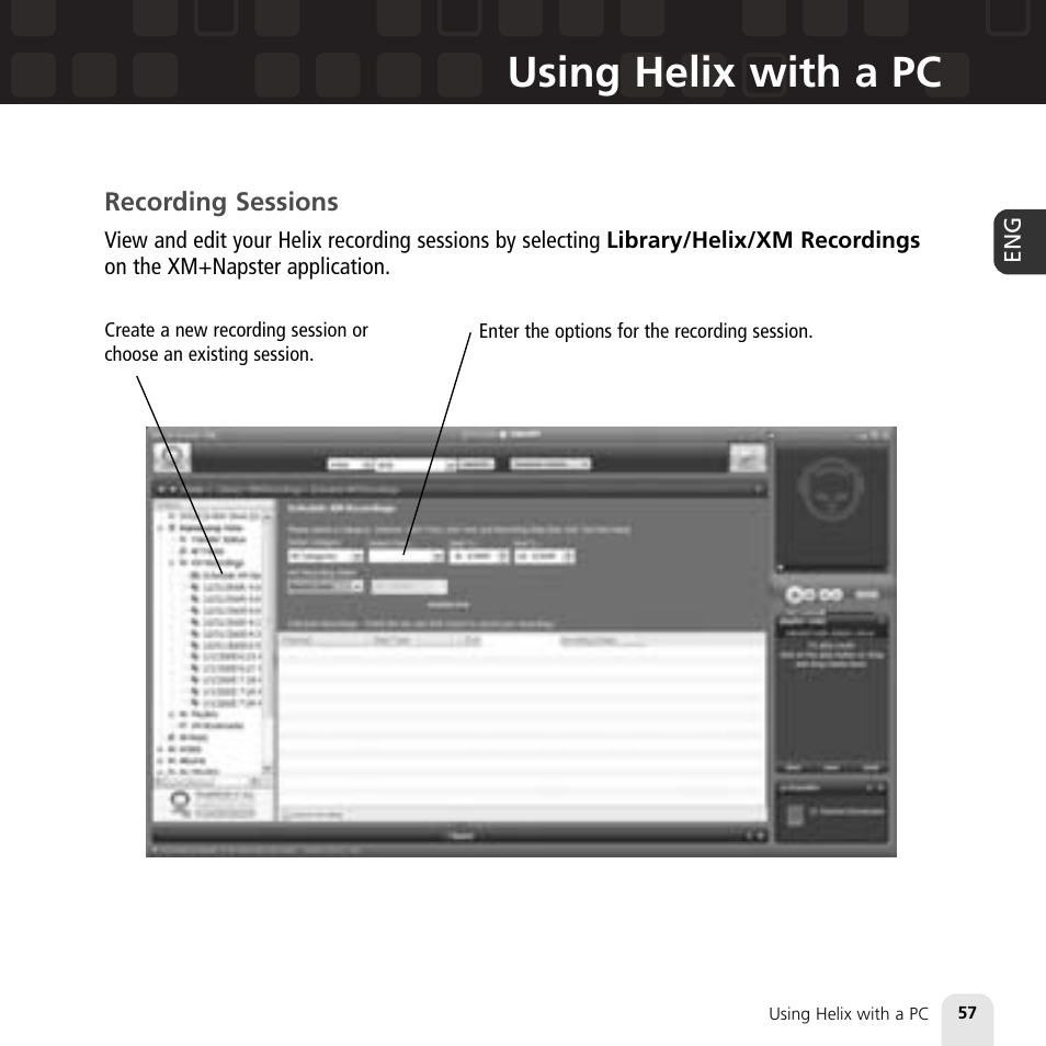 Using helix with a pc | Samsung XM2go User Manual | Page 57 / 92