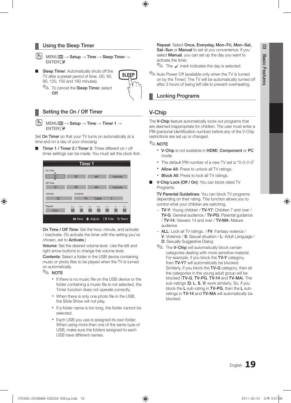 V-chip | Samsung 440 User Manual | Page 19 / 38