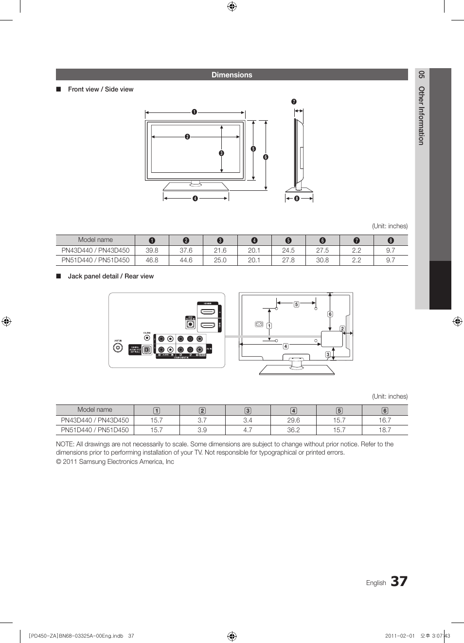 Samsung 440 User Manual | Page 37 / 38