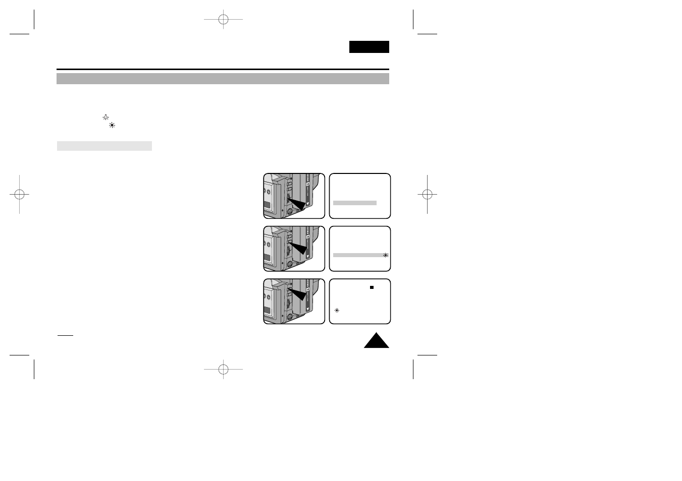 Advanced shooting | Samsung VP-W70 User Manual | Page 47 / 65