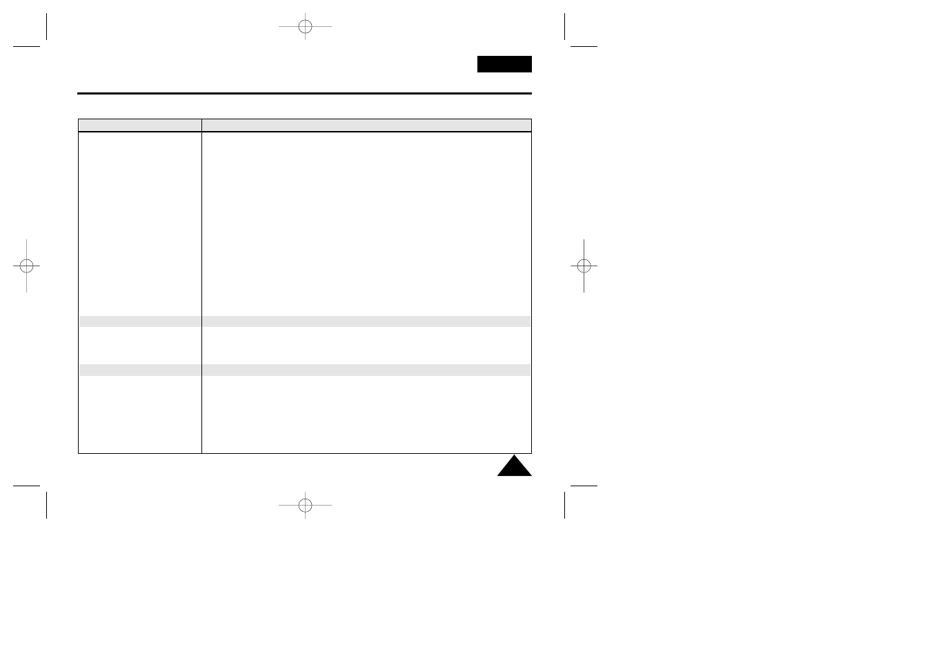 Specifications | Samsung VP-W70 User Manual | Page 61 / 65