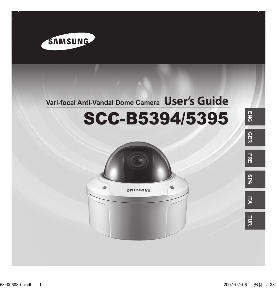 Samsung SCC-5395 User Manual | 22 pages