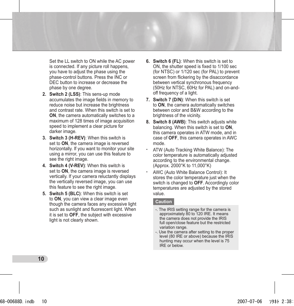 Samsung SCC-5395 User Manual | Page 10 / 22