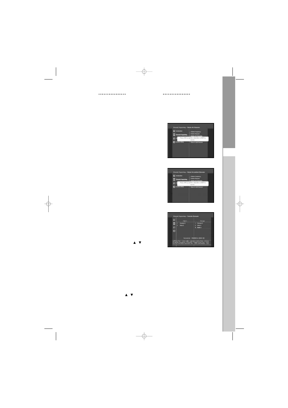 Dtb-9401f, 3 delete all channels, 4 delete scrambled channels | 5 favorite channels | Samsung MF68-00271A User Manual | Page 22 / 34