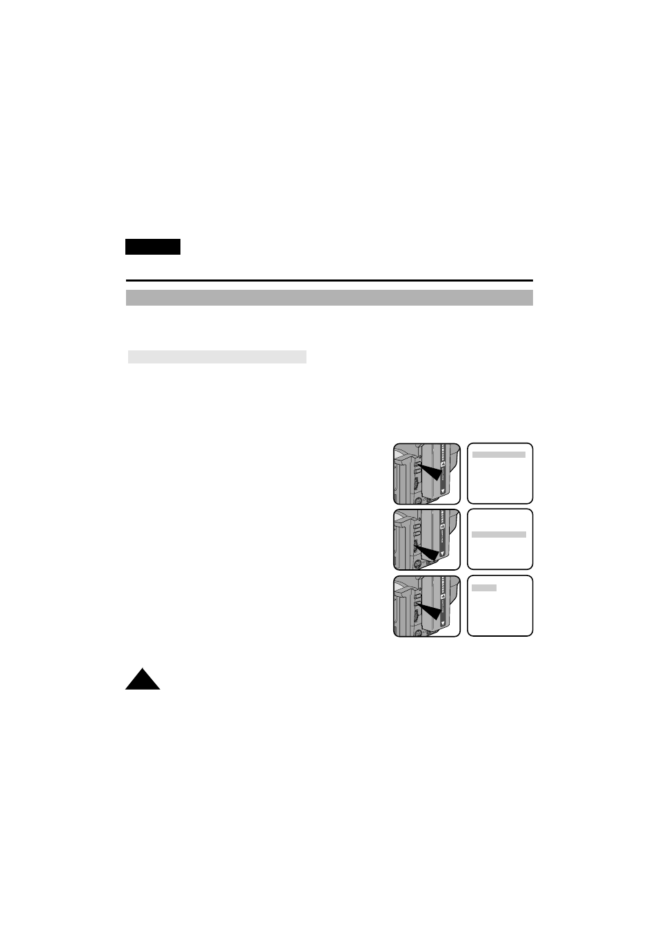 Advanced shooting, English, Selecting and recording a title | Samsung VP-W63Hi User Manual | Page 42 / 64