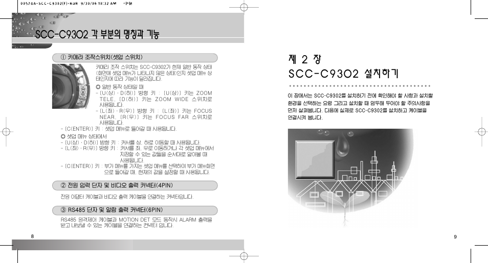 Scc-c9302 각 부분의 명칭과 기능 | Samsung SCC-C9302(F) User Manual | Page 5 / 27