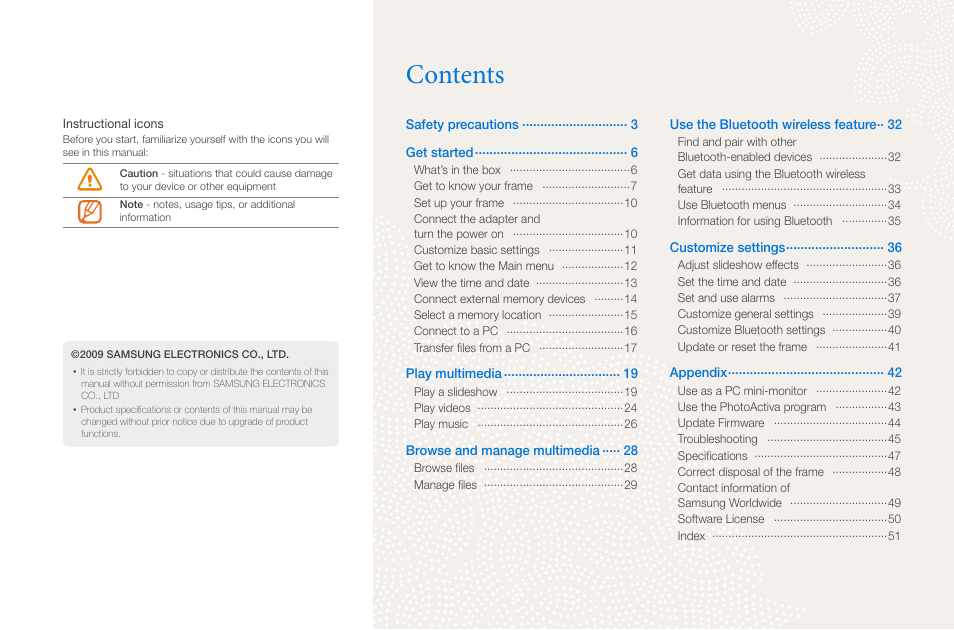 Samsung 800P User Manual | Page 2 / 53