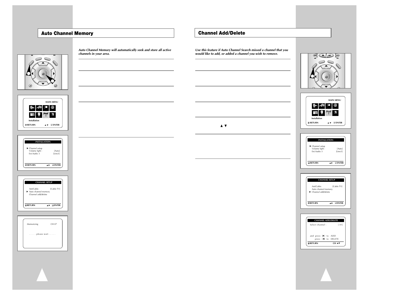 Channel add/delete | Samsung Ch@t CHT-350 User Manual | Page 11 / 31