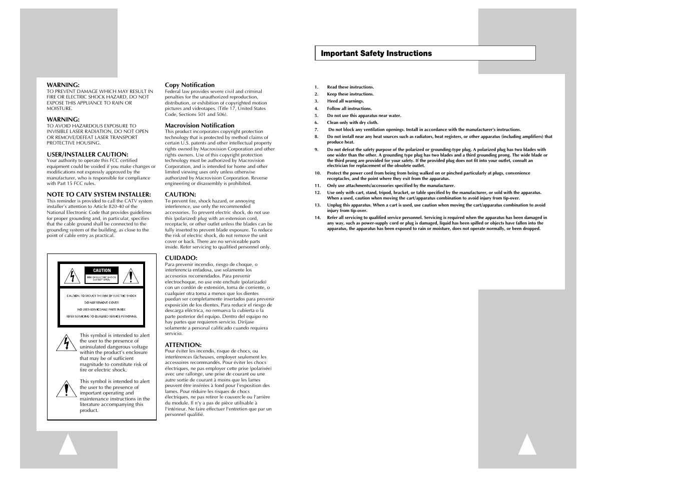 Important safety instructions | Samsung Ch@t CHT-350 User Manual | Page 2 / 31