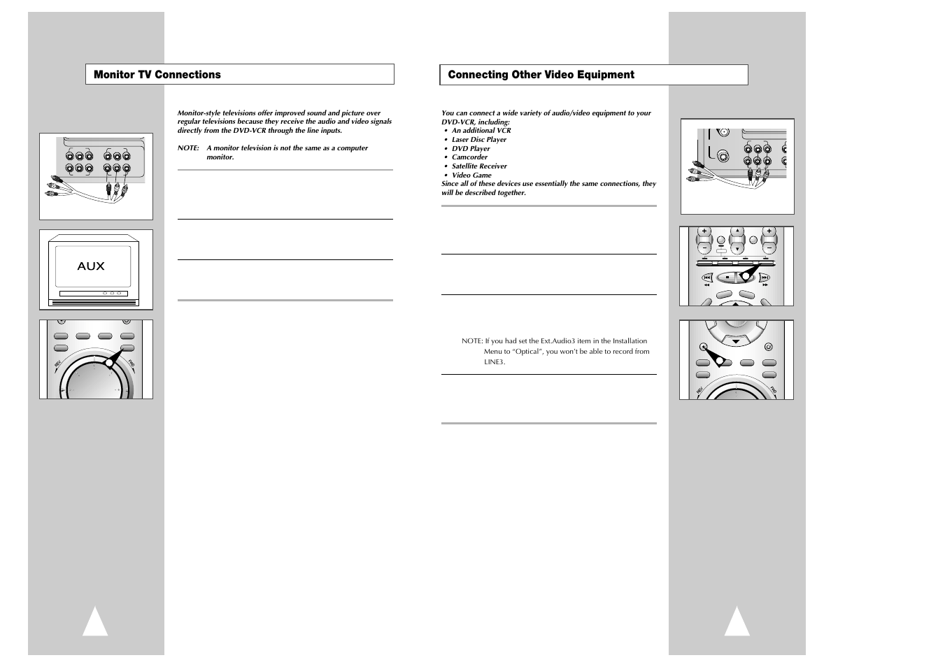 Connecting other video equipment, Monitor tv connections | Samsung Ch@t CHT-350 User Manual | Page 29 / 31