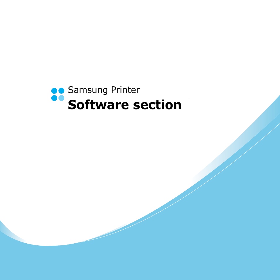 Software section | Samsung CLX-3170 User Manual | Page 99 / 143