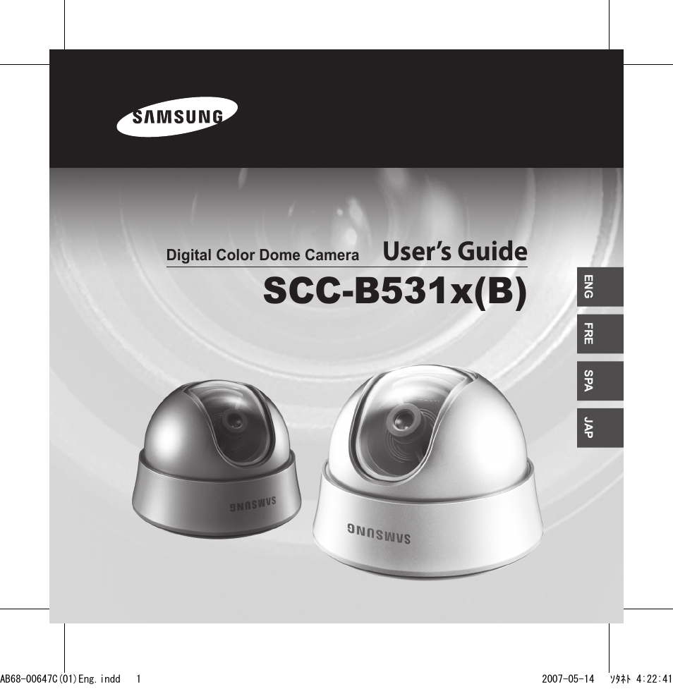 Samsung SCC-B531xP User Manual | 20 pages