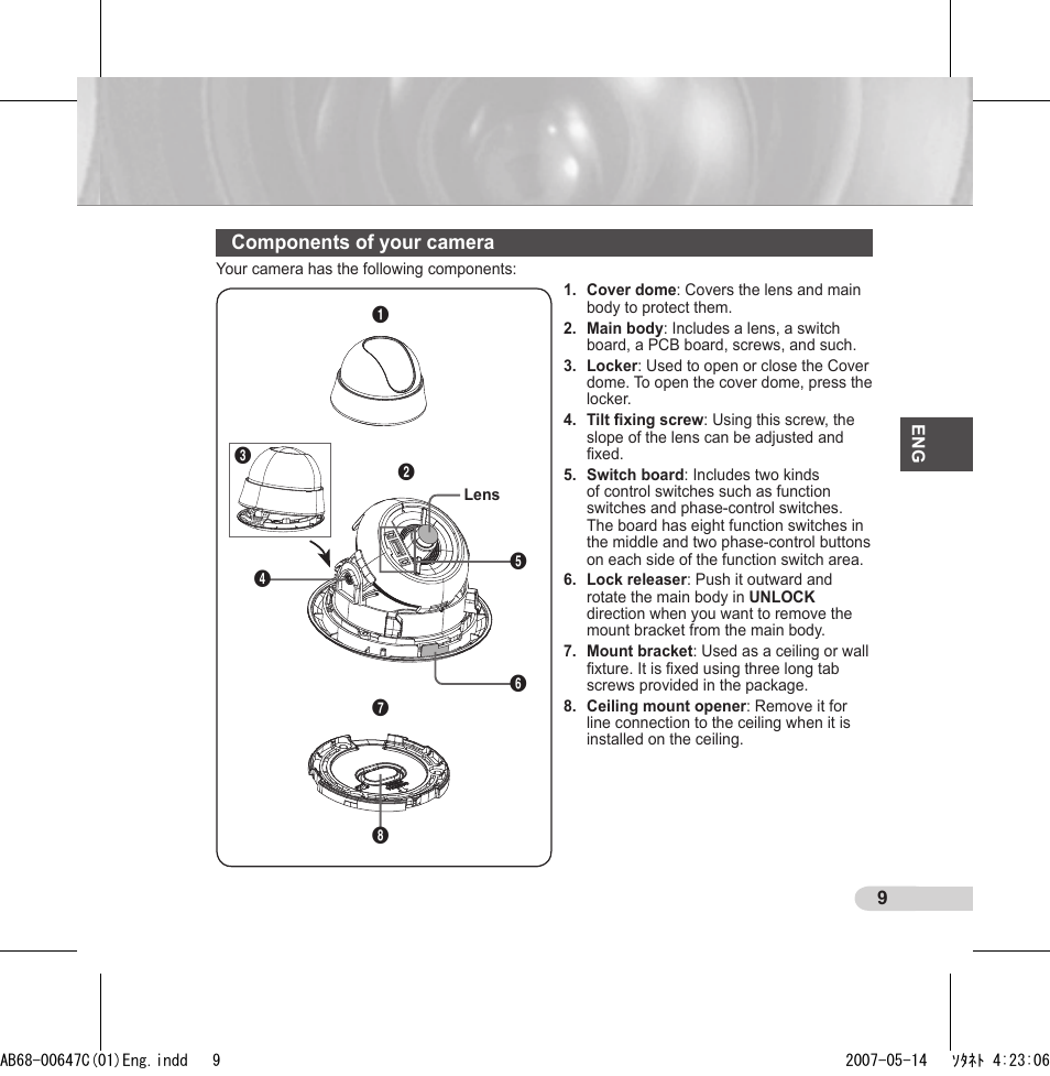 Samsung SCC-B531xP User Manual | Page 9 / 20