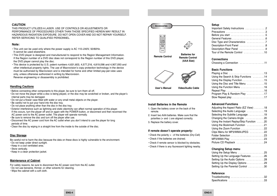 Samsung DVD-P249 User Manual | Page 3 / 17