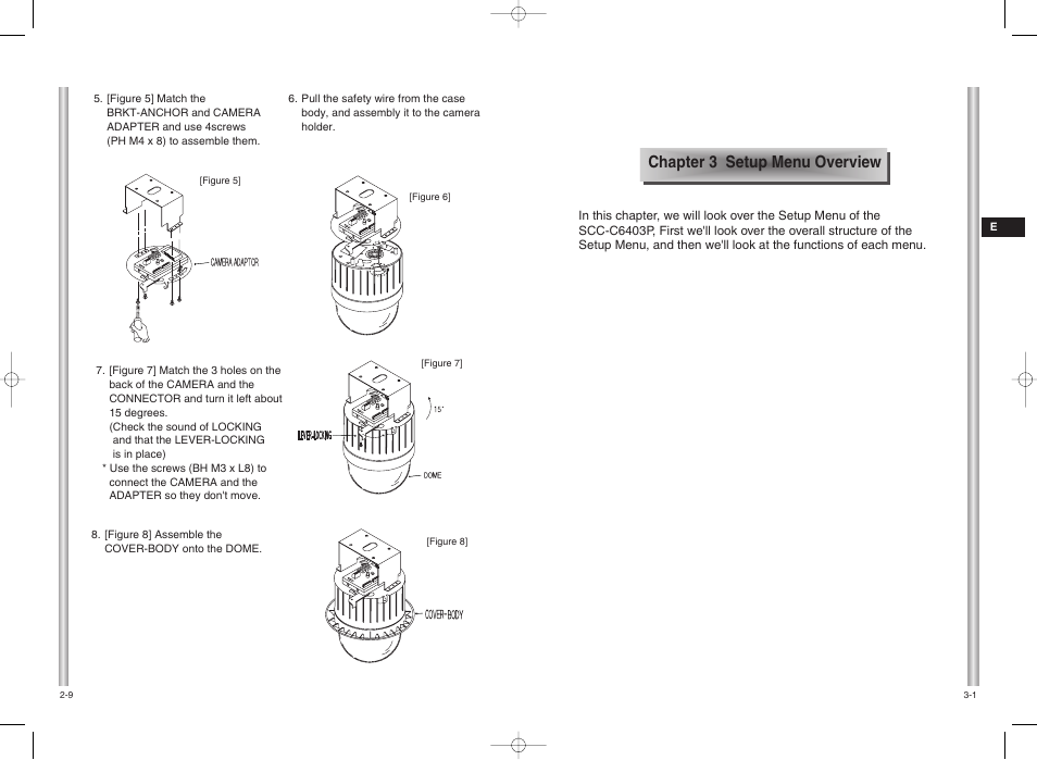 Chapter 3 setup menu overview | Samsung SCC-C6403P User Manual | Page 13 / 29