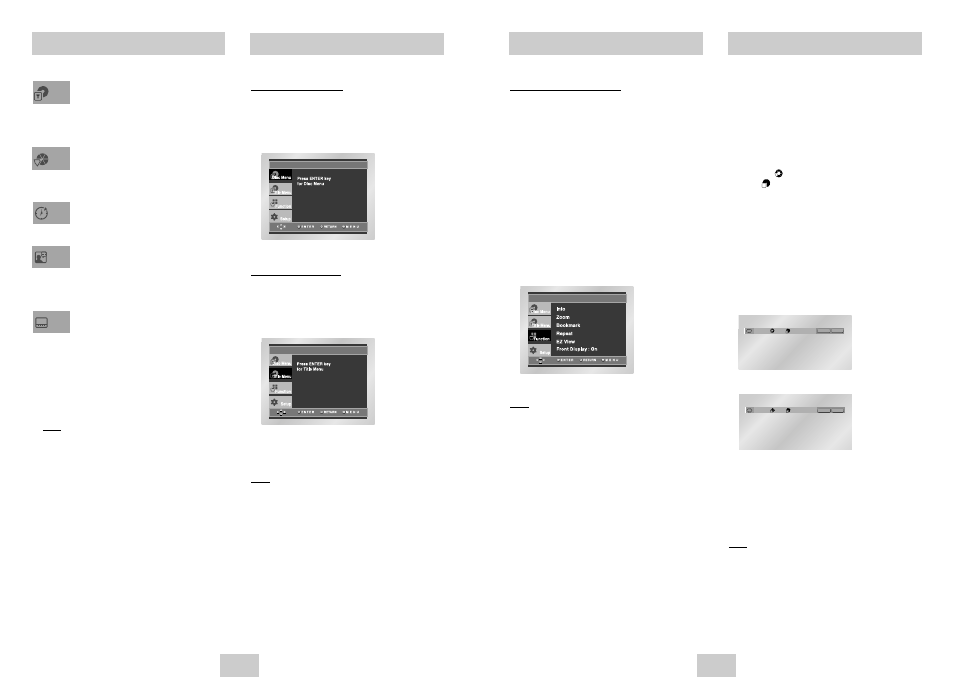 Using the disc and title menu, Using the function menu, Repeat play | Samsung DVD-HD945/ User Manual | Page 9 / 22