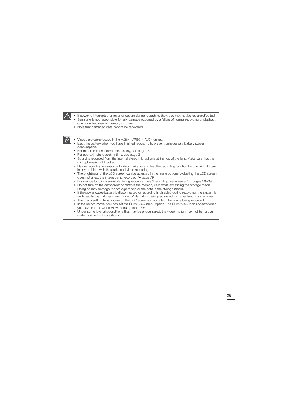 Samsung HMX-H204LP User Manual | Page 43 / 142