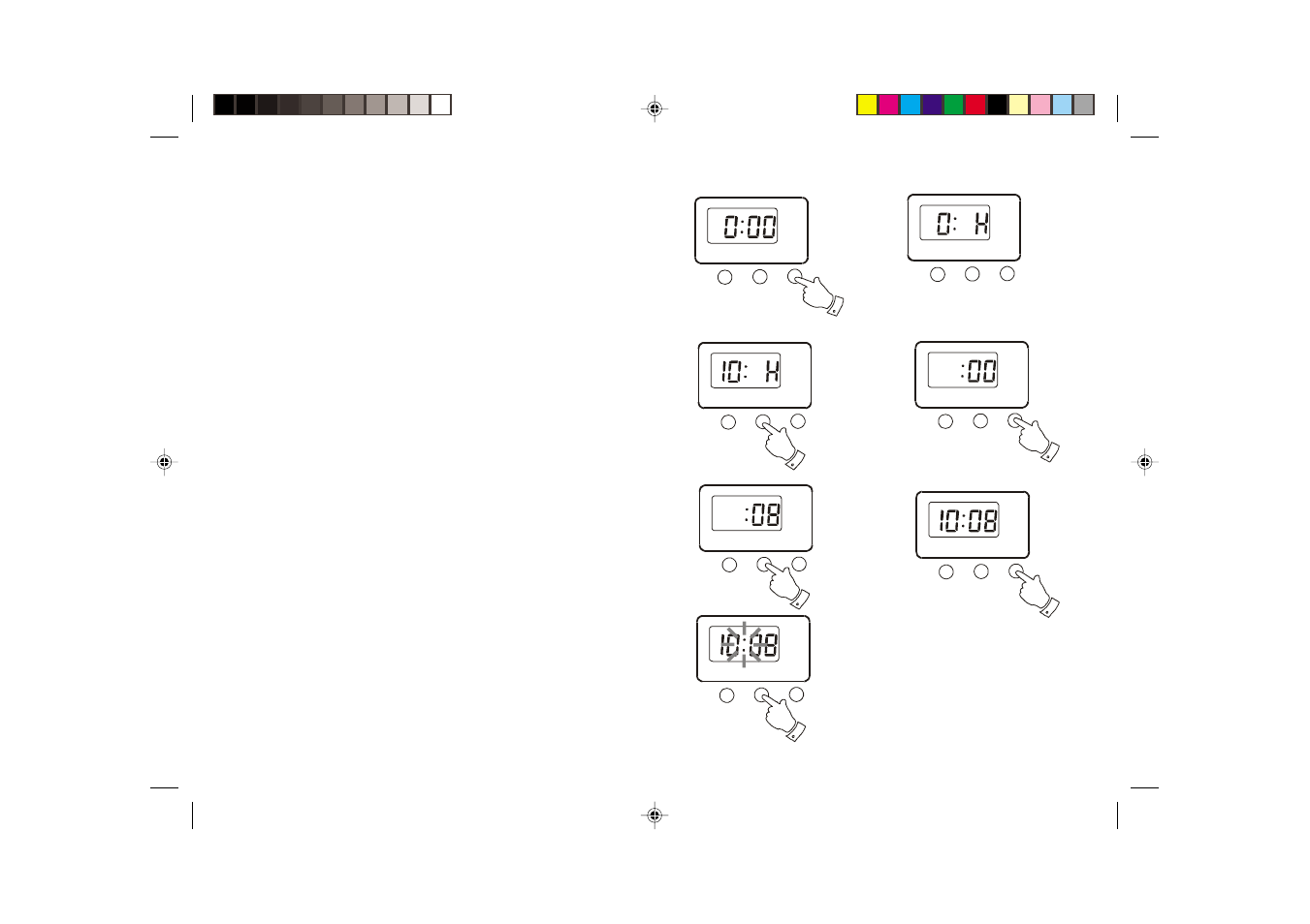 Setting the clock | Samsung SC9908 User Manual | Page 10 / 20