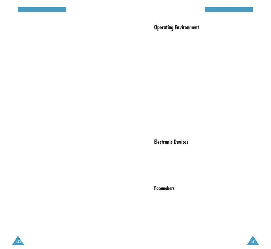 Operating environment, Electronic devices | Samsung GH68-03117A User Manual | Page 73 / 82