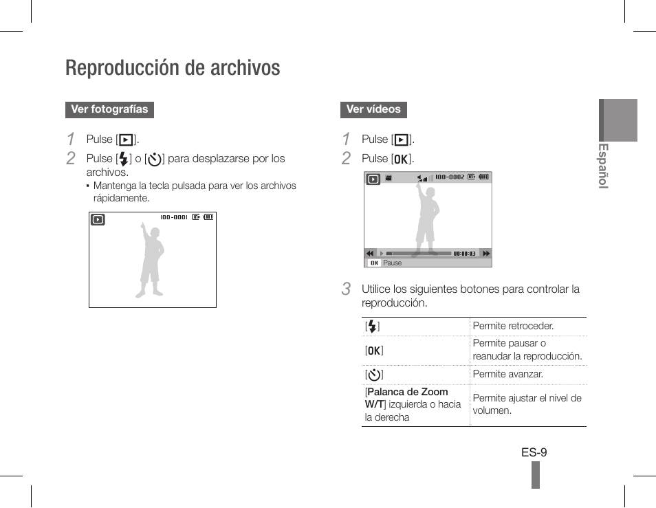 Reproducción de archivos | Samsung WB660 User Manual | Page 19 / 32