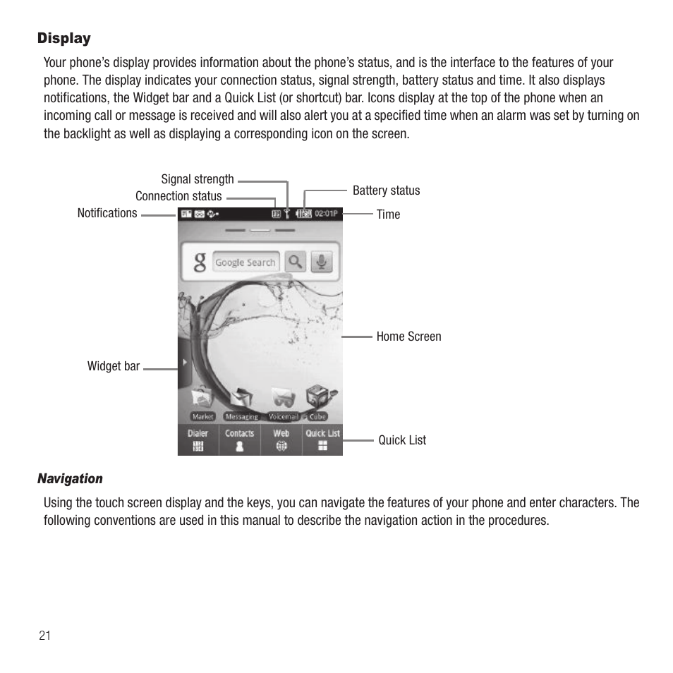 Display | Samsung Behold II SGH-t939 User Manual | Page 24 / 216